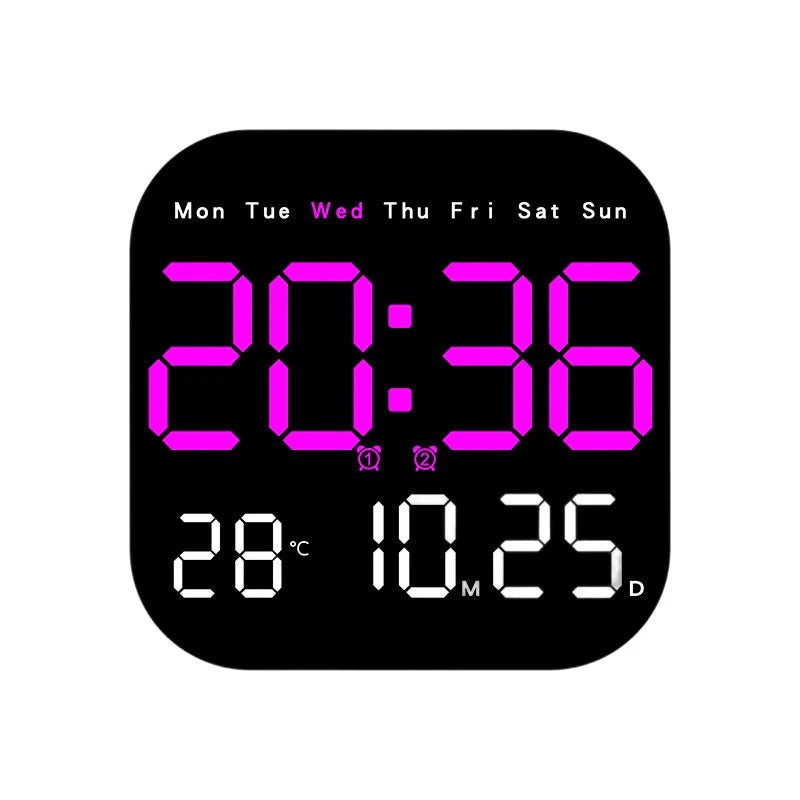 Reloj digital para el hogar y la oficina: ¡despierte suavemente y olvídese de las alarmas molestas! Brillo ajustable, funcionamiento silencioso por la noche. También muestra la temperatura. Un compañero fiable para su día a día.