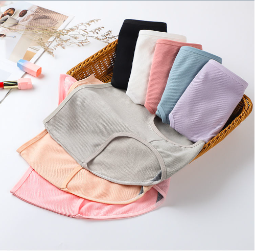 【1 juego de 8 piezas】 Ropa interior antibacteriana de cintura alta para mujer que absorbe la humedad
