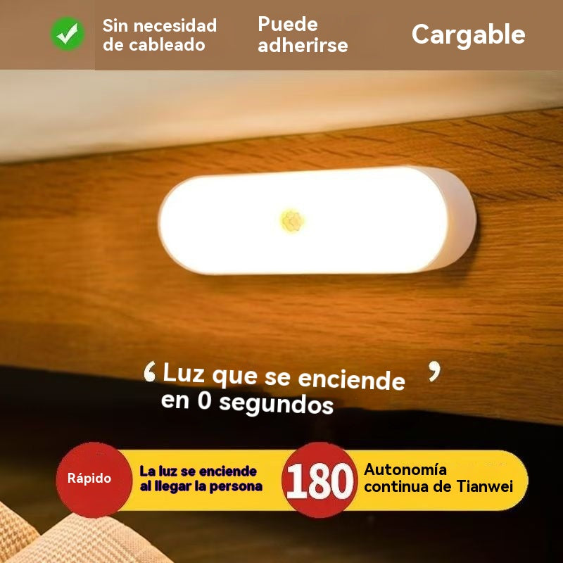 【Juego de 2 piezas】Luz LED inteligente con sensor de presencia, fácil de cargar y práctica.