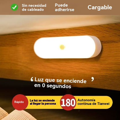 【Juego de 2 piezas】Luz LED inteligente con sensor de presencia, fácil de cargar y práctica.