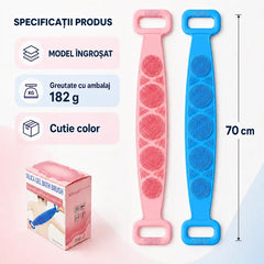 🧼✨ 【Cumpără 1, primești 1 gratis】 Prosop pentru duș, din silicon cu două straturi, model lung și gros(70 cm/180 g)