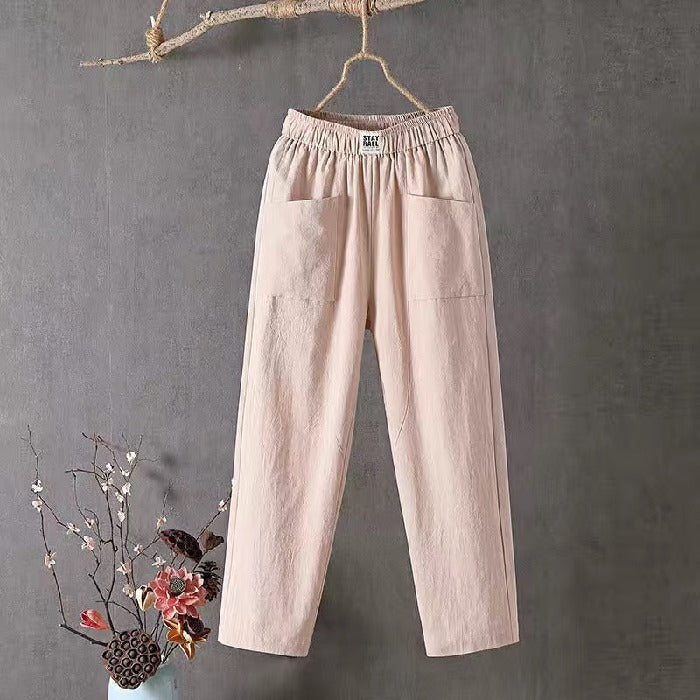 👖Popust do 50%+ Plaćanje pouzećem👖【M-4XL】Ženske ljetne svakodnevne hlače od pamuka i lana, lagane, prozračne i udobne