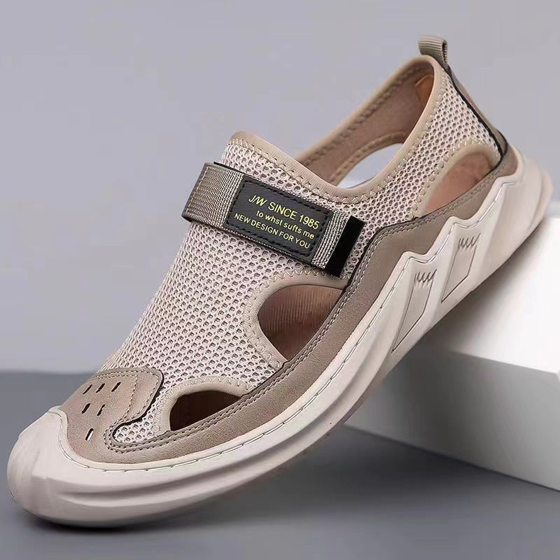 Promocja letnia 【39-47】Męskie letnie sandały, codzienne, oddychające, z miękką siateczkową podeszwą_4057357