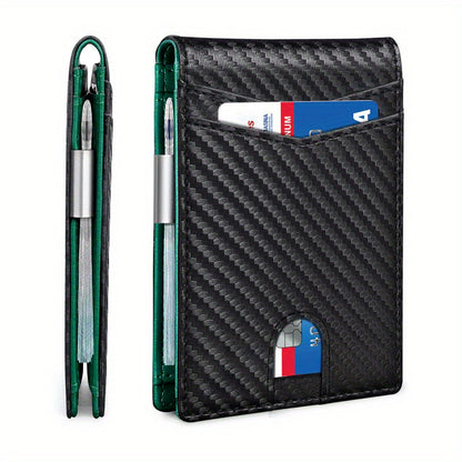【Descuento por tiempo limitado】Imprescindible para hombres，Cartera minimalista para hombre con función de protección RFID