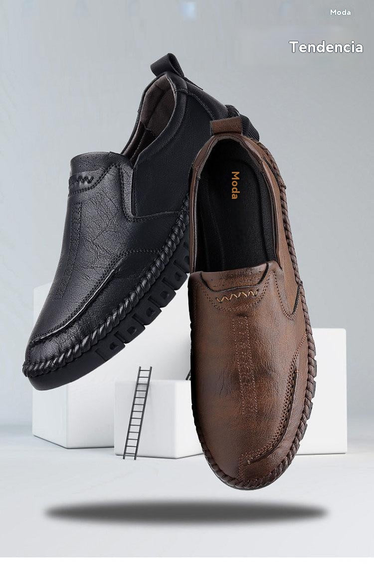 👞Promoción 50%【39-44】Zapatillas deportivas de hombre 2026, de cuero natural, con suela suave, antideslizantes y transpirables