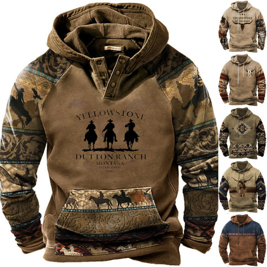 Sudadera con capucha 3D para hombre Manga larga Otoño Invierno Resistente al frío-3851318