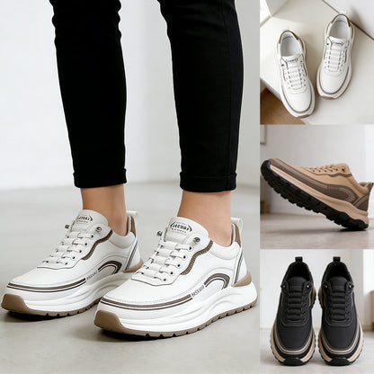 【Oferta】【39-45】Zapatillas de piel impermeables y antimanchas con suelas suaves y cómodas de llevar