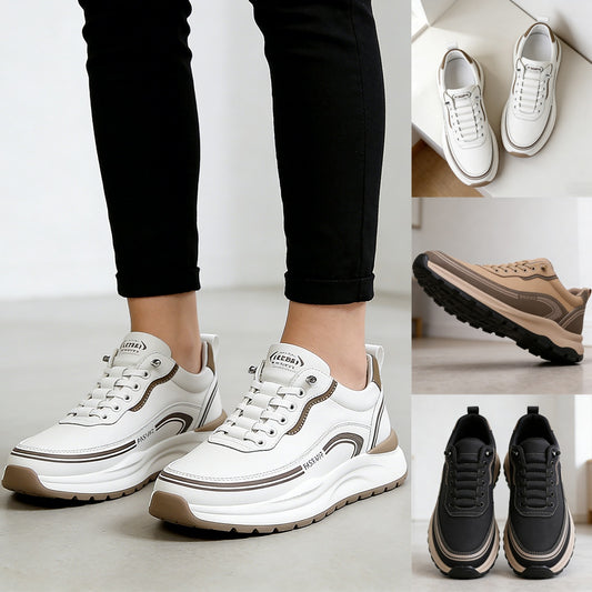 【Oferta】【39-45】Zapatillas de piel impermeables y antimanchas con suelas suaves y cómodas de llevar