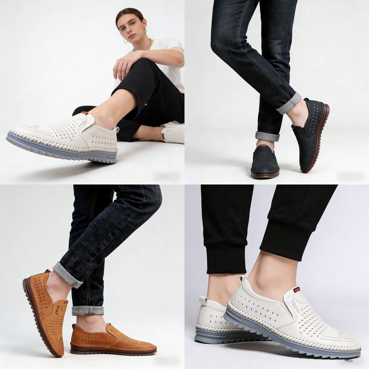【Oferta especial】【 39-44】Zapatos casuales de cuero genuino para hombre, hechos a mano y sencillos