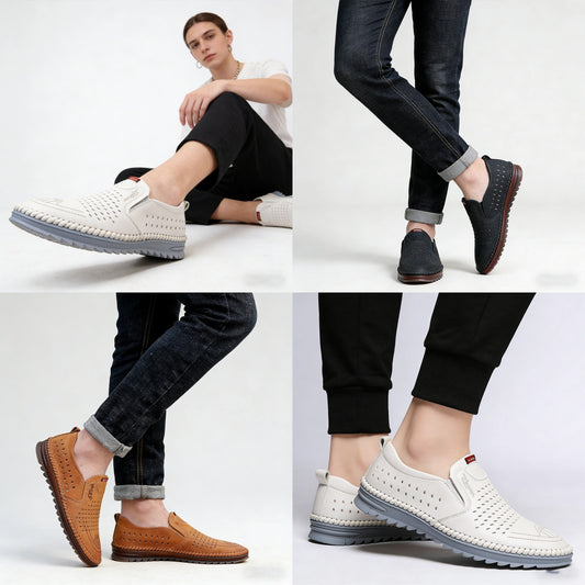 【Oferta especial】【 39-44】Zapatos casuales de cuero genuino para hombre, hechos a mano y sencillos