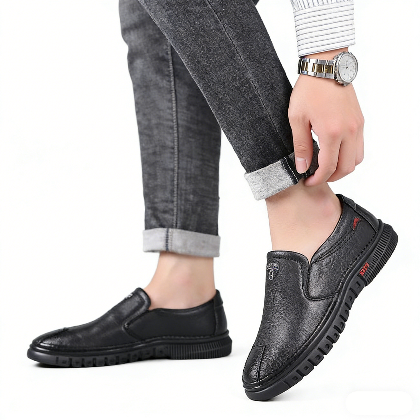 Zapatos de piel de vaca para hombre