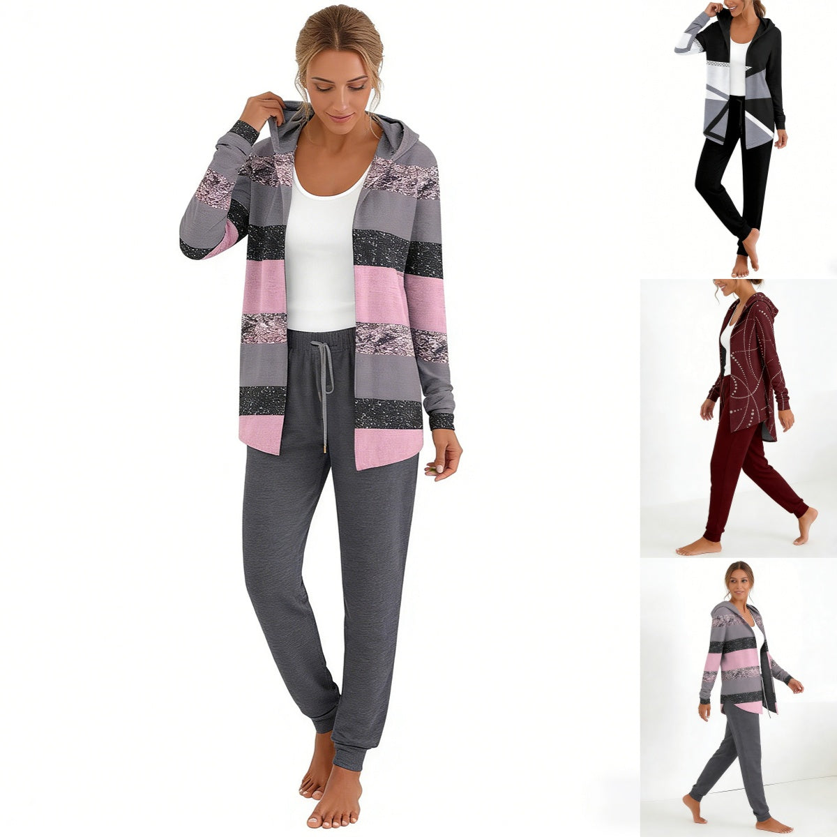 Conjunto femenino minimalista 2026, camiseta + pantalones
