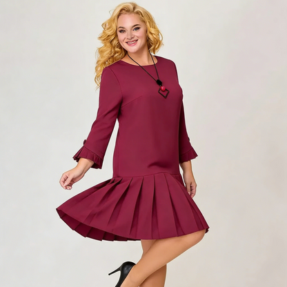 【S-5XL】 Vestido elegante de color sólido de alta calidad.