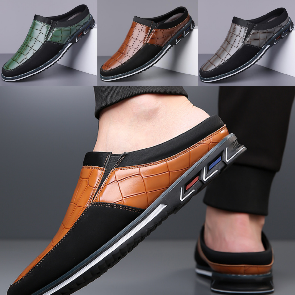 【38-50】Zapatos Mocasines de Cuero de Verano para Hombre - Sin Cordones y Transpirables