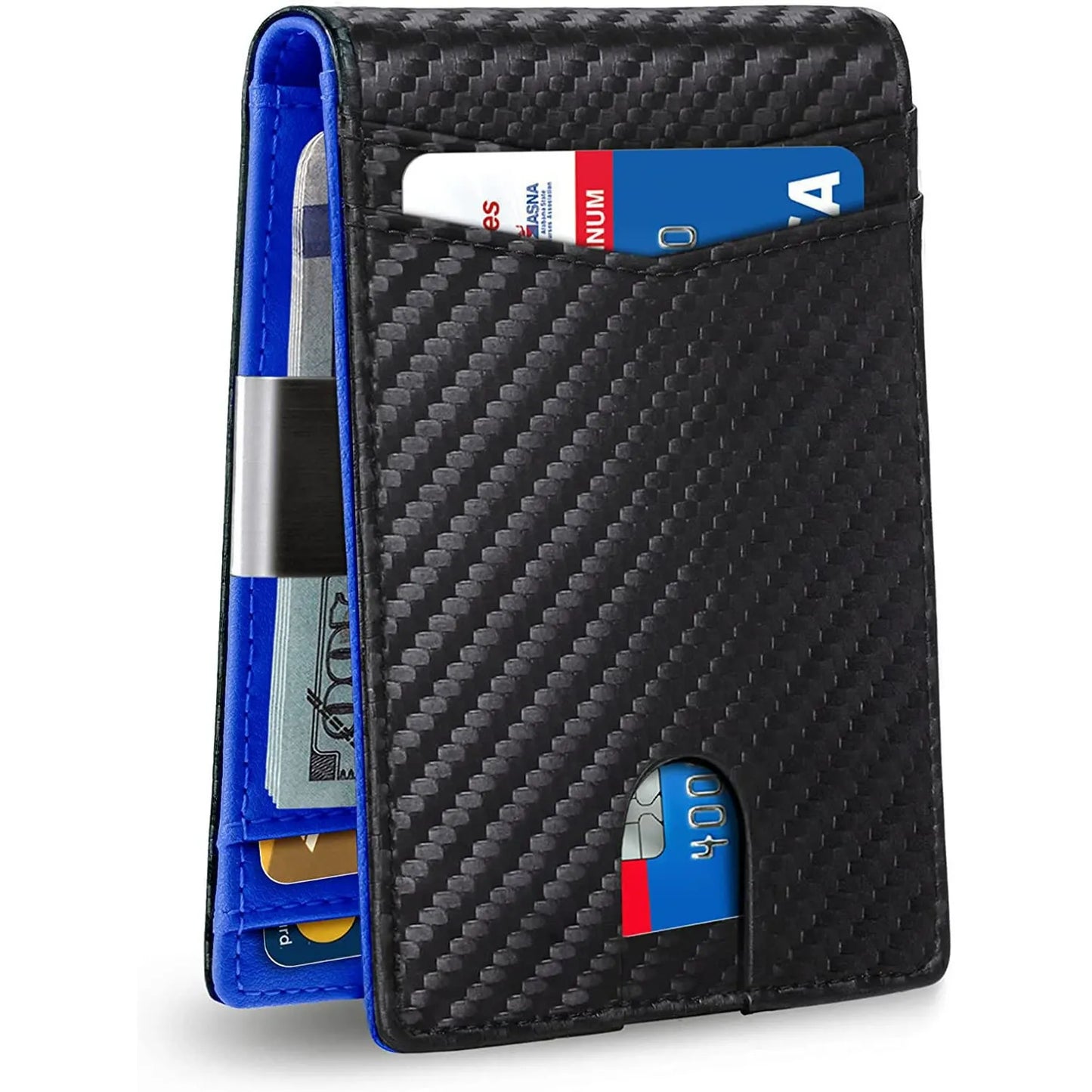 【Descuento por tiempo limitado】Imprescindible para hombres，Cartera minimalista para hombre con función de protección RFID
