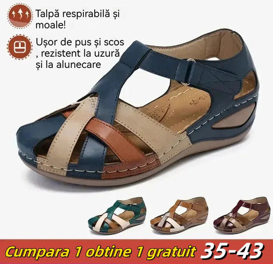 🔥Compra 1 y llévate 1 gratis🩰【35-43】Sandalias de plataforma de piel suave y huecas para mujer