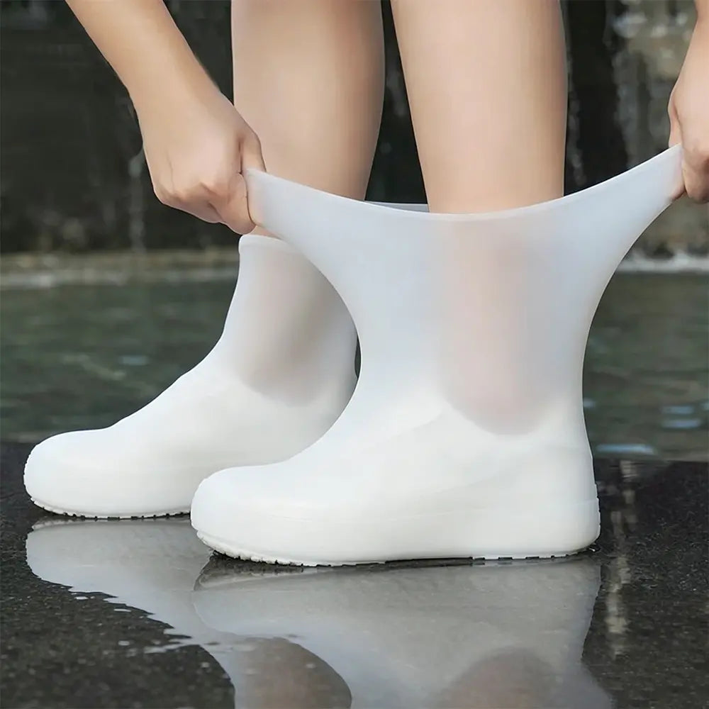 🌧️ Huse Impermeabile și Antiderapante din Latex (1+1 GRATIS) - Protejează Încălțămintea, Reutilizabile și Pliabile!