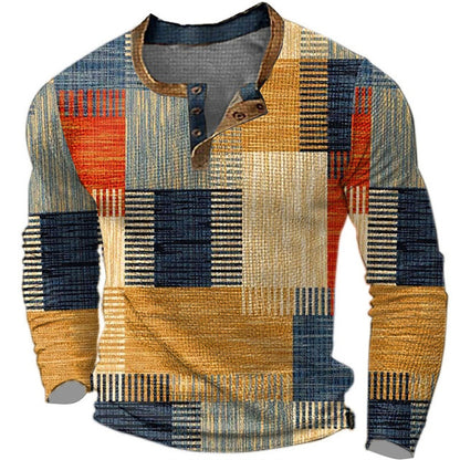 [S-4XL] Pánske polo tričko s dlhým rukávom a potlačou