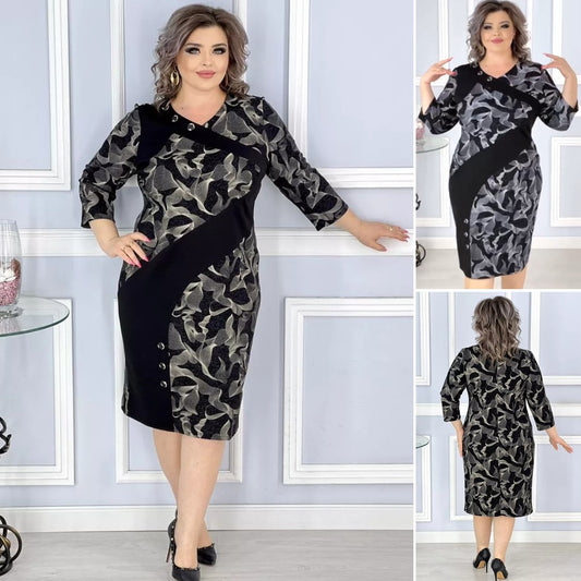 【🏆️Oferta especial】🌷 [S-5XL] Nuevo vestido estampado elegante 2025_3890081