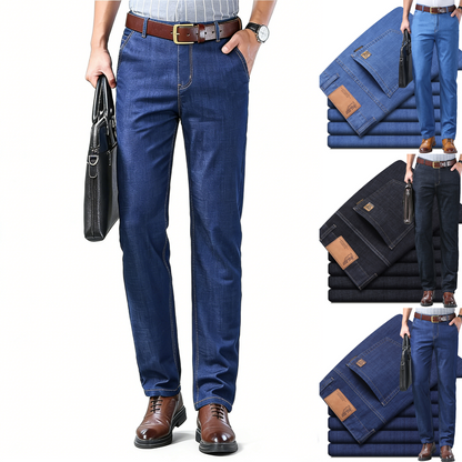 💥【60-110KG】👖 Jeans de hombre, sencillos, casuales, versátiles, tallas grandes