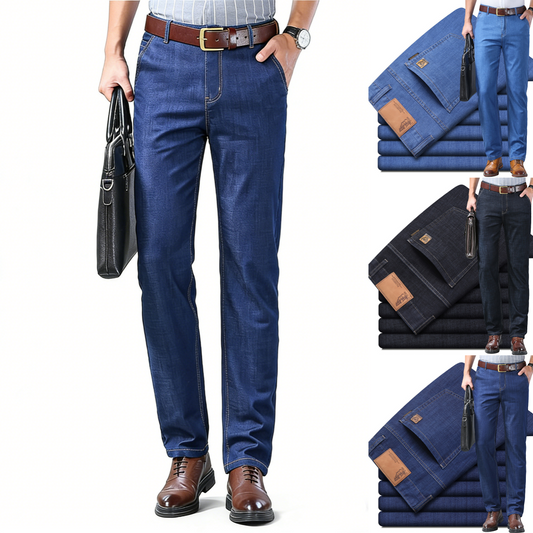 💥【60-110KG】👖 Jeans de hombre, sencillos, casuales, versátiles, tallas grandes