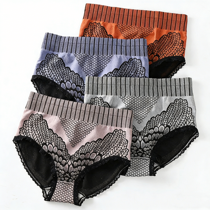 【7piezas】[40-85kg]Bragas con control de barriga de cintura alta para mujer