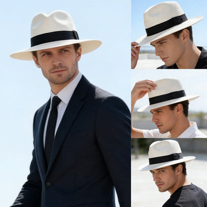【Oferta especial】【56-58 cm】Sombrero artesanal de palma de Ecuador