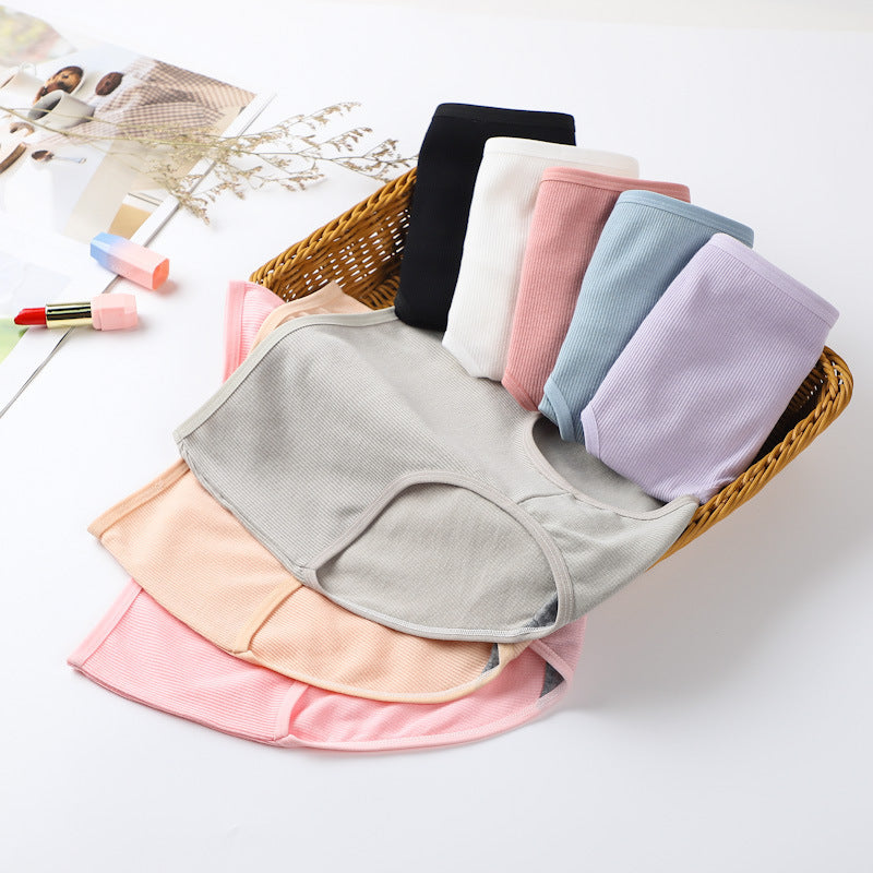 【1 juego de 8 piezas】 Ropa interior antibacteriana de cintura alta para mujer que absorbe la humedad