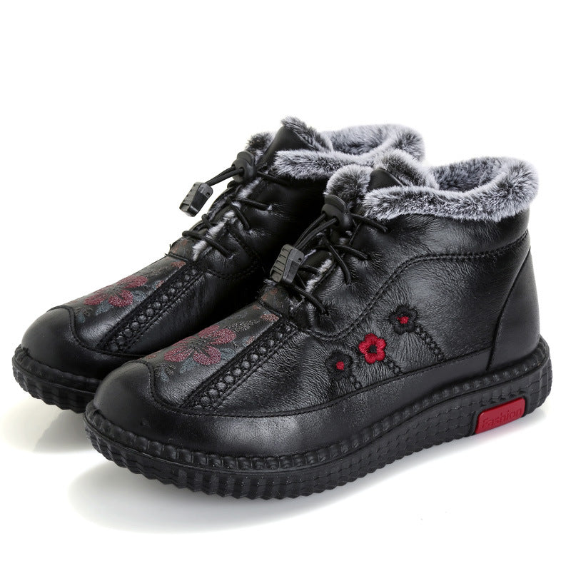 🔥🔥【35-40】Botines de cuero genuino antideslizantes italianos hechos a mano para mujer_3834296