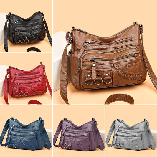 💥【Compre 1 y obtenga 1 gratis】👜2024 Nuevo bolso de hombro/bandolera de cuero suave de gran capacidad_3867874