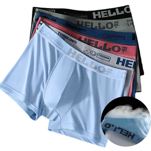 【Compre 1 y obtenga 5 gratis】Calzoncillos bóxer de seda de hielo para hombre/Delgado， transpirable-6 artículos en total🔥🔥Oferta por tiempo limitado_3890039