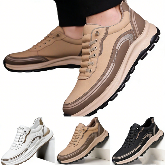 【Tallas 39-45】Zapatillas deportivas de cuero impermeables y resistentes a la suciedad