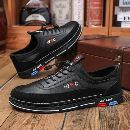 【39-48】Los zapatos de negocios casuales para hombre están hechos de cuero impermeable y resistente a las manchas con una suela suave para un uso cómodo.