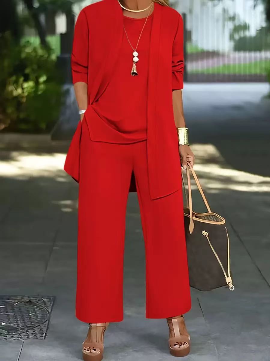 🔥Plaćanje pouzećem🔥【Top + Jakna + Hlače】Nova ženska ležerna i elegantna trodijelna kombinacija