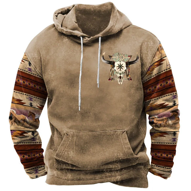 Sudadera con capucha 3D para hombre Manga larga Otoño Invierno Resistente al frío-3851318