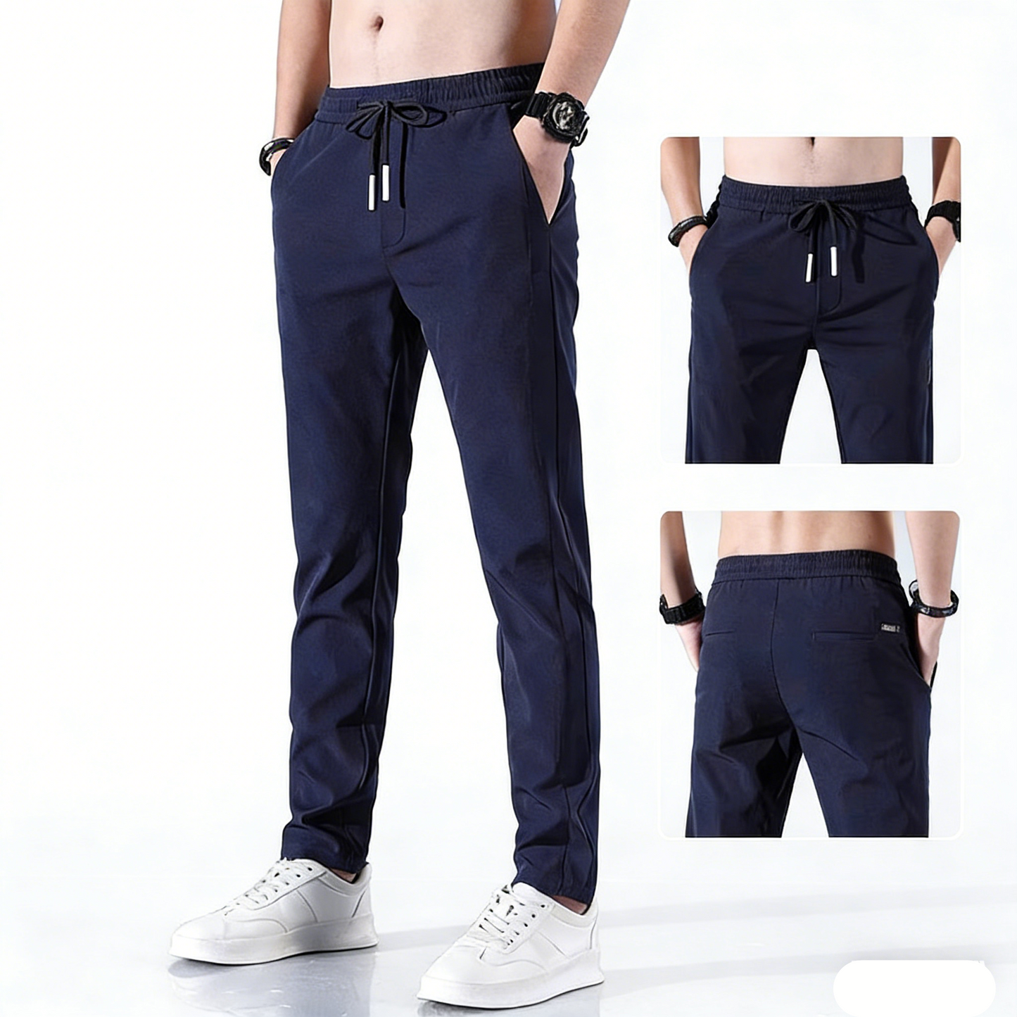 【40-115kg】Nuevos pantalones elásticos de seda helada para primavera y verano 2026.