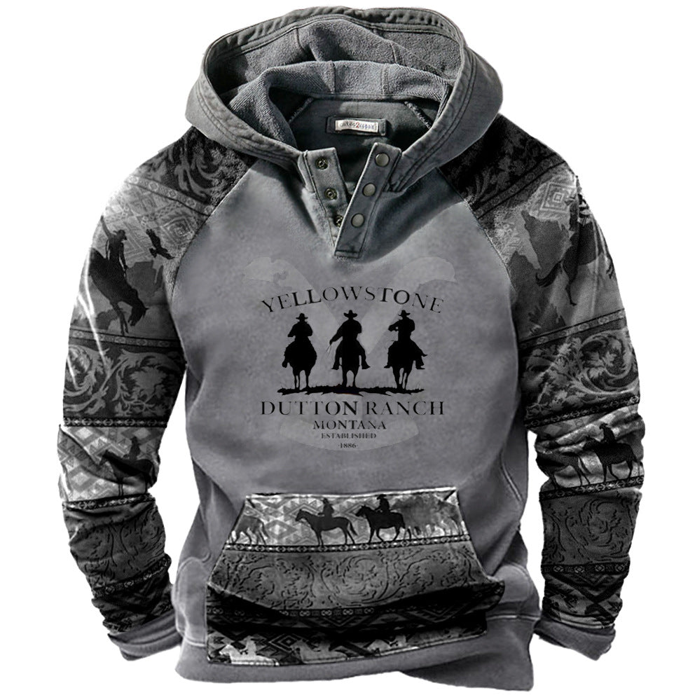 Sudadera con capucha 3D para hombre Manga larga Otoño Invierno Resistente al frío-3851318