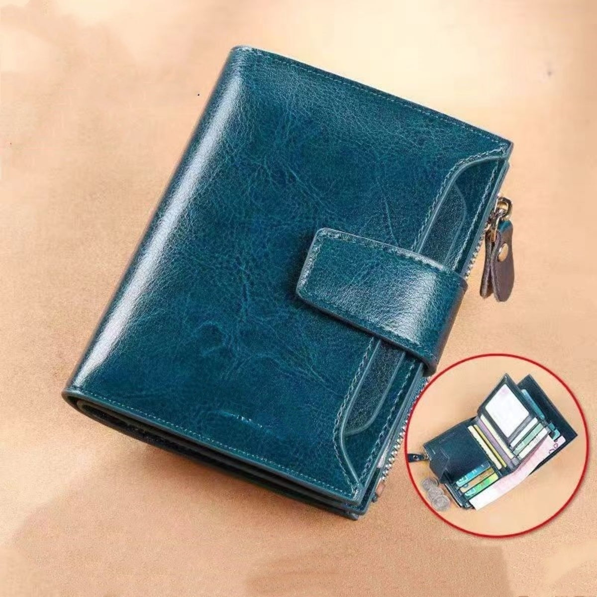 Nueva cartera de mujer de alta gama, múltiples bolsillos