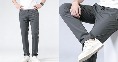 Pantalón masculino nuevo de seda elástica Ice para primavera y verano
