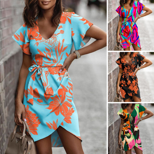 2025 New Fashion Rochie cu decolteu în V cu imprimeu unic_4042282