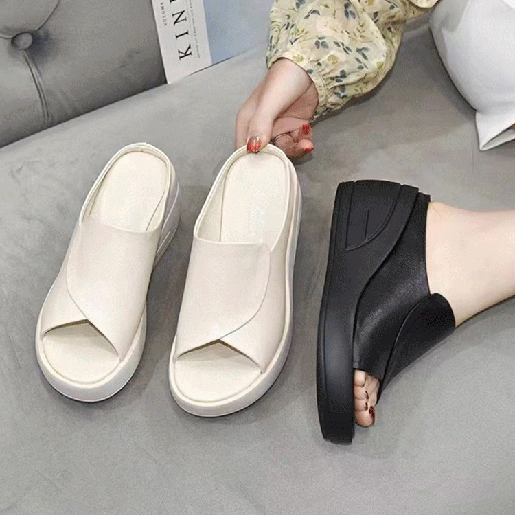 【Tacón de 5,5 cm】Sandalias de cuña con suela blanda