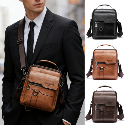Nuevo bolso de hombro Oxford de cuero para hombre 2026