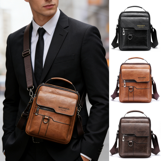 Nuevo bolso de hombro Oxford de cuero para hombre 2026