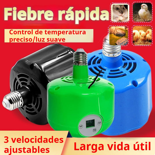 【Paquete de 2】Lámpara calefactora inteligente de temperatura constante para reproducción de mascotas
