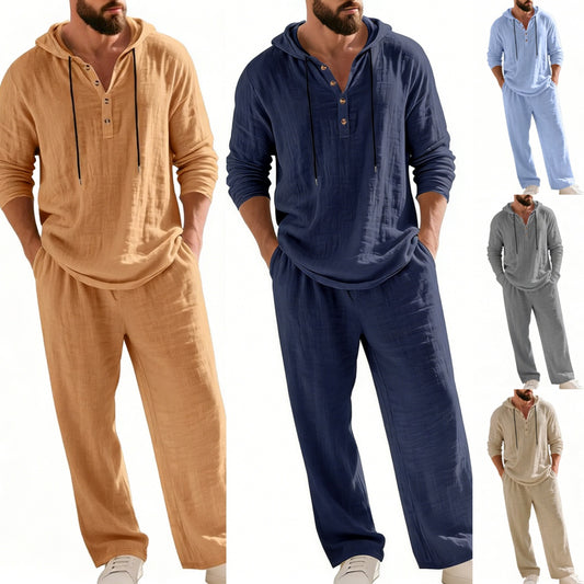 Conjunto de dos piezas para hombre: top holgado y pantalón con capucha ✅️Pago contra reembolso