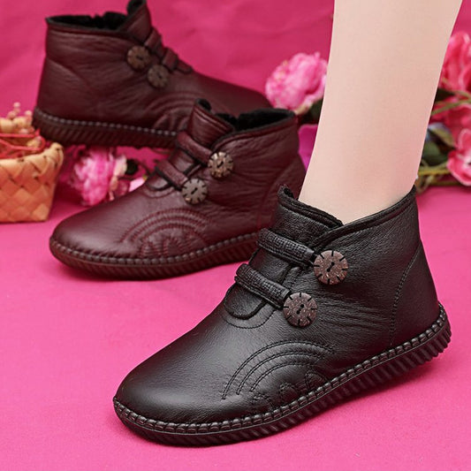 【35-40】Botas de mujer de piel antideslizantes, hechas a mano en Italia.