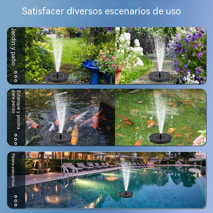 Fuente de agua alimentada por energía solar