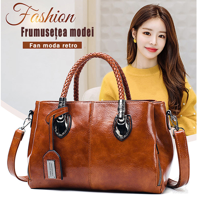 ¡OFERTA! 🛍️ Bolso Boston vintage de piel auténtica para mujer – suave, elegante y versátil 👜 ¡Llévatelo HOY con 40% DTO + ENVÍO GRATIS 🚚!
