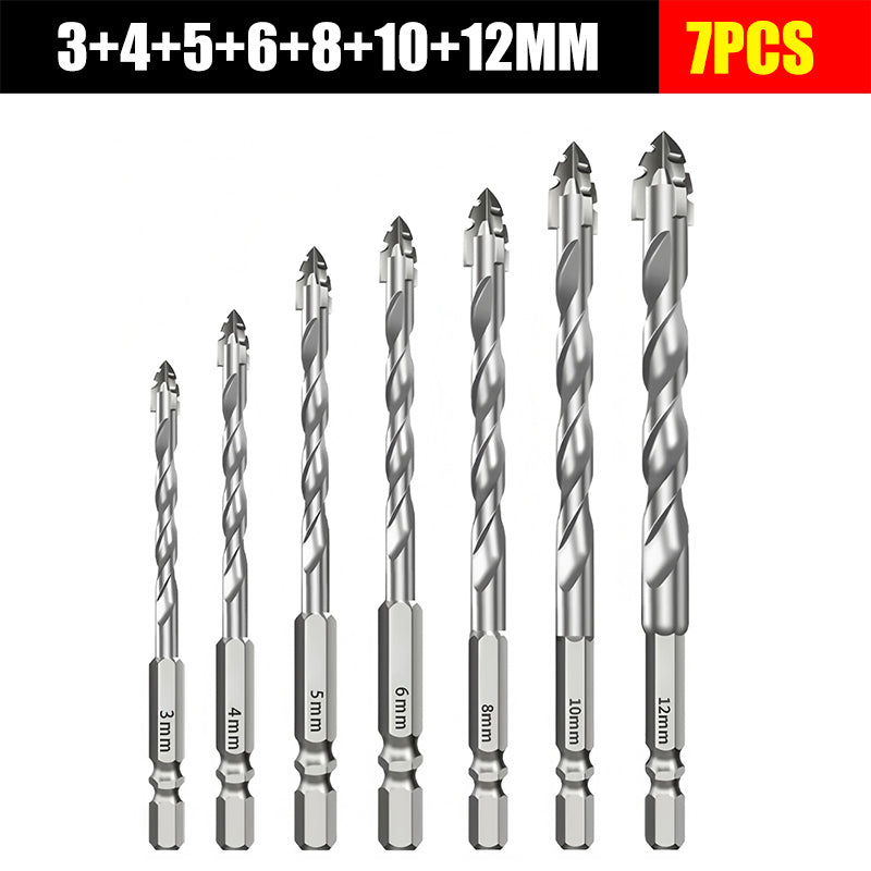 【Oferta limitada】Súper duro filo de corte dentado, broca excéntrica de acero de tungsteno de 7.ª generación【3+4+5+6+8+10+12mm】