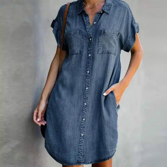 【S-5XL】2023 nuevo vestido de mezclilla informal para damas_3988484